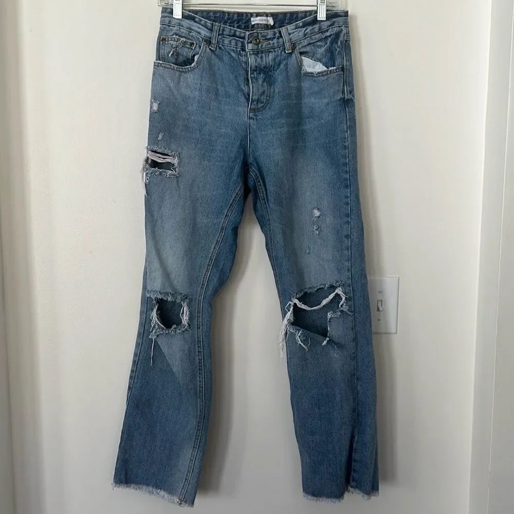 Avec Les Filles Deconstructed Straight Leg Jeans 27